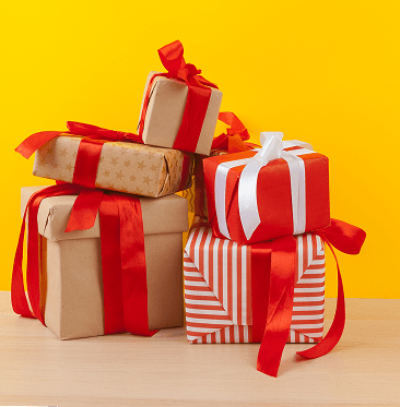 gifts with ribbons