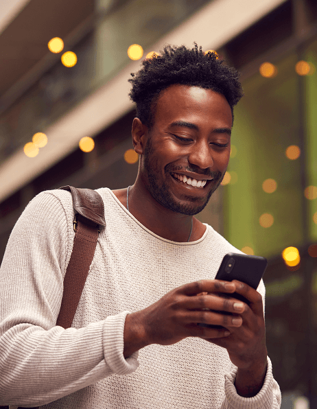 man using mobile phone