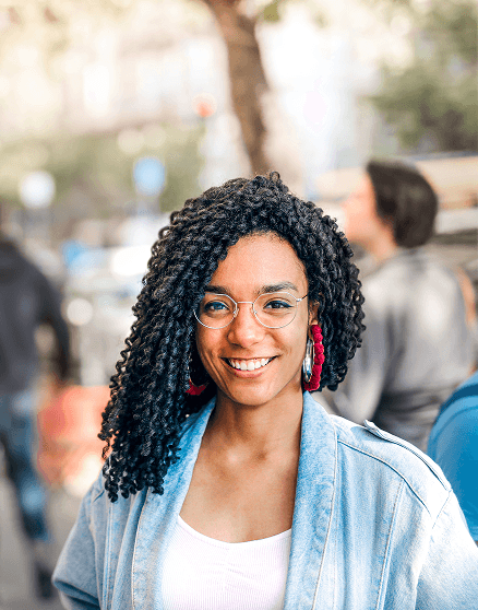 pretty smiling afro-girl